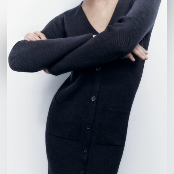 ZARA RIBBED DRESS - Picture 5 of 10